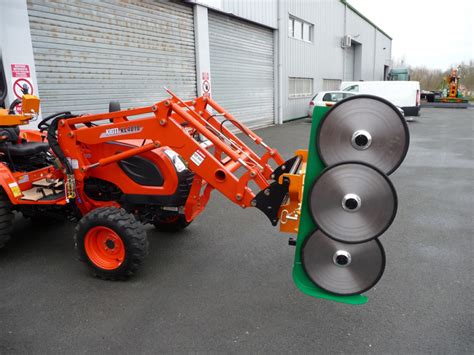 mini tractor with hedge trimmer